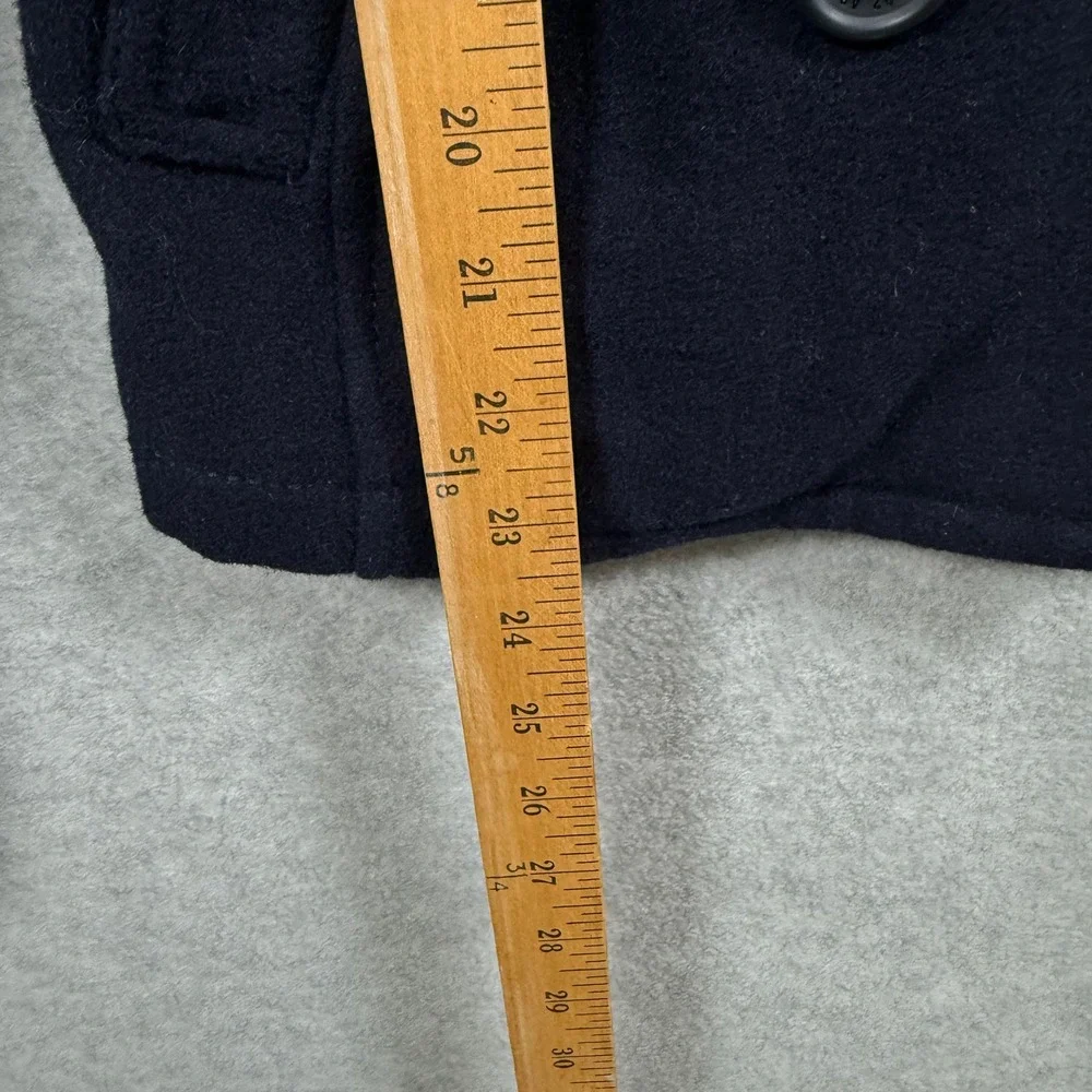 Vintage Abercrombie & Fitch Womens Medium Navy Blue Wool Blend Peacoat Jacket - Picture 12 of 16